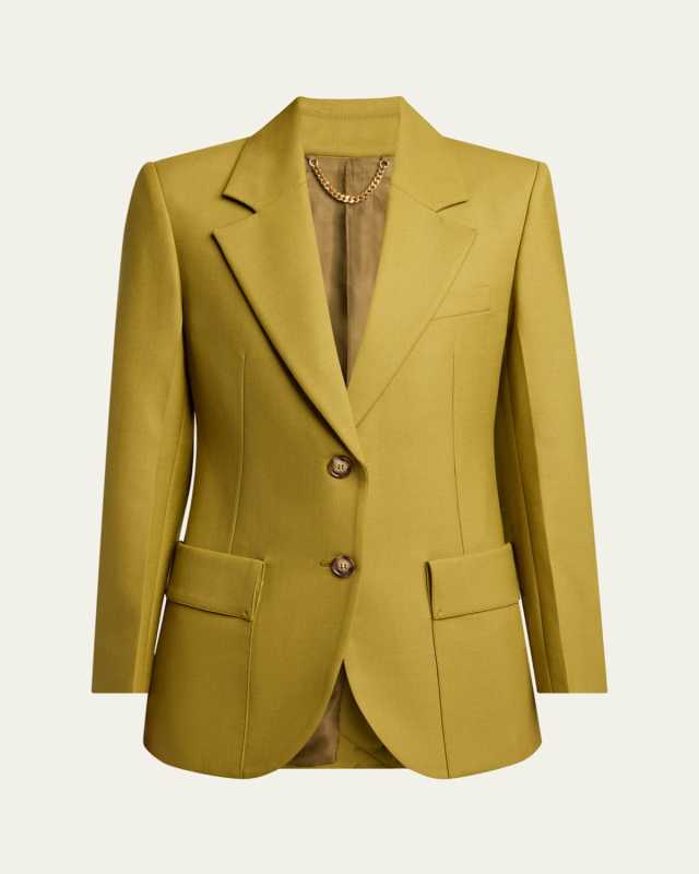 Patch-Pocket Single-Breasted Jacket
